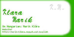 klara marik business card
